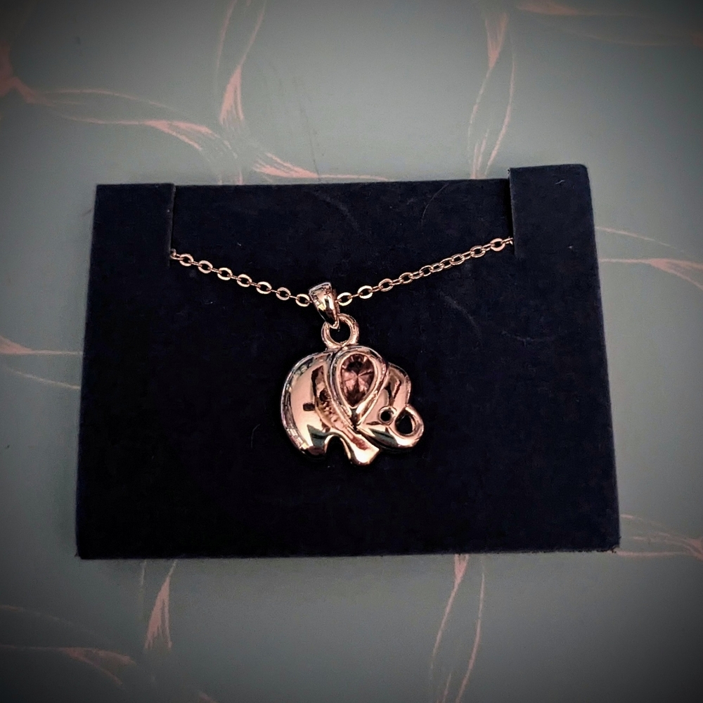 Avon Lucky Elephant Birthstone Necklace - October